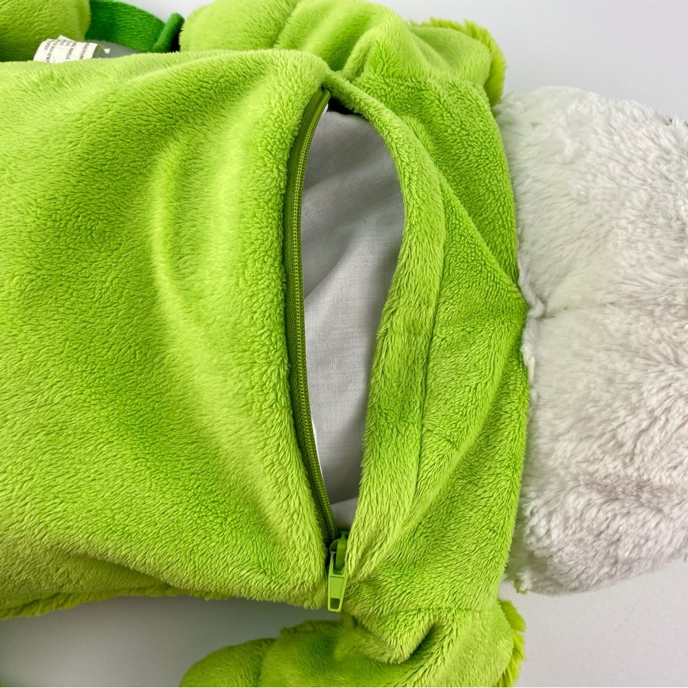 Wildkin Luggables frog backpack plush, 15" wearable stuffed frog with pocket - Picture 6 of 10